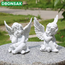European Resin White Gold Cute Cupid Angel Decoration Crafts Creative Desktop Ornament Christmas Wedding Gift Creative Figurines 2024 - buy cheap