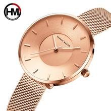 Часы Hannah Martin, новинка 2020, женские японские кварцевые часы, простой дизайн, брендовые Роскошные элегантные темпераментные подарочные HM-1052 2024 - купить недорого