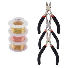 1Set Jewelry Kit with 3pcs Carbon Steel Jewelry Pliers Tool 3 Rolls 0.6mm Copper Wire for Jewelry Making Accessories DIY Tools 2024 - buy cheap