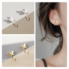 Cute Gold Butterfly Earrings Female Lady Party Accessories Top Quality 925 Sterling Silver Women Earrings Trendy Girls  Jewelry 2024 - buy cheap