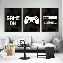 Black And White Game Loading Canvas Print Gaming Poster Painting Video Gamer Wall Art Prints Nordic Picture Boy Playroom Decor 2024 - buy cheap