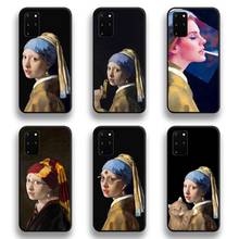 Girl With A Pearl Earring Vermeer Phone Case For Samsung Galaxy S20 FE plus Ultra S6 S7 edge S8 S9 plus S10 5G lite 2020 2024 - buy cheap