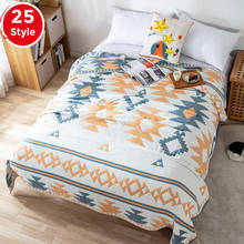 Colcha têxtil para casa, cobertor e manta para cama, algodão e musselina, cobertor para camas 2024 - compre barato