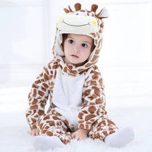 Baby Girl Giraffe Pajamas Ropa Bebe Clothes Newborn Infant Rompers Onesies Animal Anime Costume Outfit Hooded Winter Jumpsuit 2024 - buy cheap
