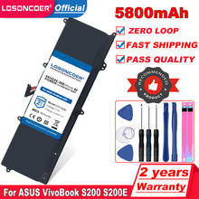 Bateria 5800mah para asus vivobook, s200, s200e, x201, x202, x202e 2024 - compre barato