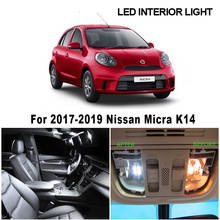 Juego de bombillas LED blancas Canbus para coche, luz Interior para Nissan Micra K14, 2017, 2018, 2019, mapa de lectura, cúpula, luz para matrícula, 7 Uds. 2024 - compra barato