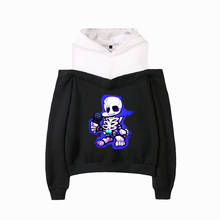 Friday Night Funkin Hoodies Off Shoulder Sweatshirt Women's Pullover Harajuku Streetwear 2021 Video Game Fashion Clothes 2024 - buy cheap