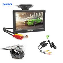 SMALUCK-Monitor inalámbrico para coche, pantalla LCD TFT de 5 ", con visión nocturna, resistente al agua, cámara de visión trasera de Metal con Monitor 2024 - compra barato