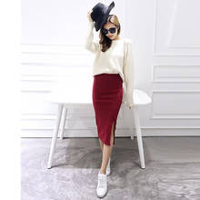 2020 New Spring Summer Women Bodycon Skirts Both Sides Split Sexy Ladies Skirts Female Casual Pencil Skirts 6 Colors HO839187 2024 - buy cheap