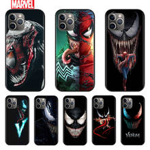 Marvel Venom For Apple iPhone 12 11 XS Pro Max Mini XR X 8 7 6 6S Plus 5 SE 2020 Silicone Black Cover Phone Soft Case 2024 - купить недорого