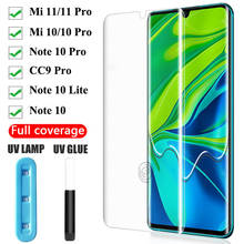 For Xiaomi Mi 11 11pro UV Full Glue Cover Screen Protector Film for Xiaomi Note 10 lite full Tempered Glass Cover Mi 10 pro 2024 - buy cheap