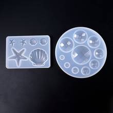 Starfish Shell Round Gem Resin Molds Silicone Casting Mould Trays for UV Epoxy Resin Crafting Resin Summer Jewelry Crafts Making 2024 - buy cheap