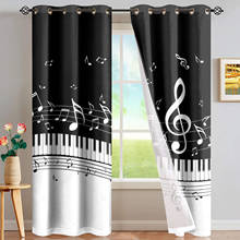 Music Notes Pattern Fashion Design European Style Modern Window Curtain Bedroom Living Room Decor High Shading Window Curtains 2024 - buy cheap