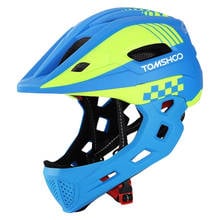 TOMSHOO-casco de bicicleta de cara completa para niños, protector de cabeza deportivo para montar en monopatín, de seguridad 2024 - compra barato