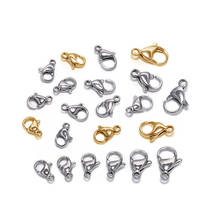 20pcs/lot Lobster Clasps 18K Gold Plating Stainless Steel Jewelry Finding Clasp Hooks for Diy Necklace & Bracelet Chain Making 2024 - buy cheap