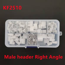 50 jogo do ângulo direito dos grupos kf2510 na caixa 2p 3p 4p 2.54mm do passo terminal/carcaça/pino cabeçalho conectores adaptador kits 2024 - compre barato