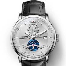 LOBINNI Роскошные мужские часы, мужские автоматические часы, автоматические механические наручные часы 50 м водонепроницаемые швейцарские часы reloj hombre 2024 - купить недорого