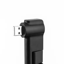 Adaptador de cabo de dados usb, 4 portas rotativas, divisor de hub, para carro, laptop e computador 2024 - compre barato