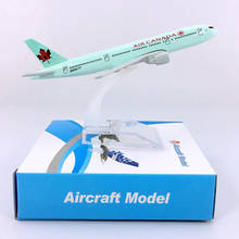 16CM Canada aviation Diecast Airplaen 1:400 Scale Boeing B777-200 model alloy aircraft with base collectible display toy plane 2024 - buy cheap