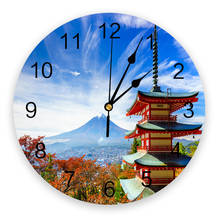 Fuji Mountain Wall Clock Kitchen Home Living Room Decorative Kitchen Wall Decor Hanging Clocks 2024 - buy cheap