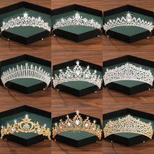 Silver Color Crown And Tiara Hair Accessories For Women Wedding Accessories Crown For Bridal Crystal Rhinestone Diadema Tiara 2024 - buy cheap