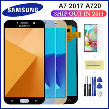 Сменный ЖК-дисплей 5,7 ''Super AMOLED для Samsung Galaxy A7 2017 A720 A720F A720M 2024 - купить недорого