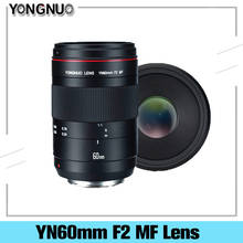 YONGNUO-lente Macro yn60 mm F2 MF para cámara Canon, Nikon, DSLR, con indicador de distancia de enfoque 2024 - compra barato