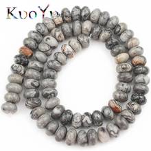 Natural Stone Map Jaspers Beads Rondelle Loose Spacer Beads For Jewelry Making 4/6/8mm 15"Strand DIY Ear Bracelet Accessories 2024 - buy cheap