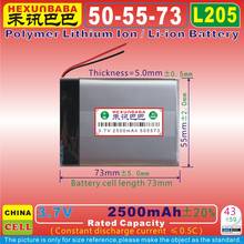2pcs [L205] 3.7V 2500mAh [505573] Polymer Lithium Ion Battery For Bluetooth,MP3 MP4,Power Bank,GPS 2024 - buy cheap