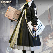 Game Arknights Amiya Rhodes Island Newsboy Uniform Cosplay Costume With Bags Ear Headset Halloween Suit For Women Outfit New 2024 - buy cheap