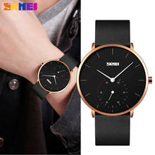 SKMEI Brand Luxury Fashion Men's Quartz Watch Business Male Bracelet Clock Waterproof Leather Strap Wristwatch Relogio Masculino 2024 - buy cheap