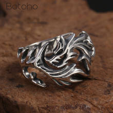Anillo de plata esterlina 925 de dragón dominante de 16mm de ancho con apertura Vintage, anillo de plata tailandesa, regalo de novio 2024 - compra barato