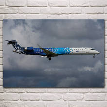 Crj 900 lot passenger plane airliner aircraft fanart posters on the wall picture home living room decoration for bedroom KP079 2024 - buy cheap