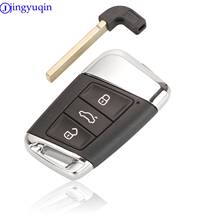 jingyuqin 3 Buttons Smart Car Key Shell Case For Volkswagen VW Passat B8 New Magotan B5 Skoda A7 Variant Auto Insert Key Blade 2024 - buy cheap