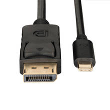 Adaptador de cabo usb 1.8 tipo c para exibição, 3.1 m, entrada macho para dp macho, 4k, hdtv, conversor para macbook 2024 - compre barato