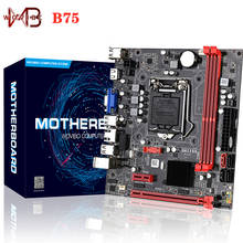 Материнская плата B75 для компьютера, материнская плата для Intel LGA 1155 i3 i5 i7 E3 DDR3 1333 1600 МГц LGA1155 разъем 16 Гб USB3.0 SATA III VGA 2024 - купить недорого