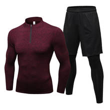 Fanceey 2pcs Sportswear Man Bodybuilding Tracksuit Men Sport Wear Rashgard Kit Mens Sports Suits Fitness Compression Underwear 2024 - buy cheap