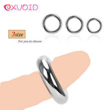 EXVOID Cock Metal Ring Sex Toys for Couples Penis Metal Ring Stainless Steel Delay Ejacualtion Sex Shop Male Chastity Device 2024 - buy cheap