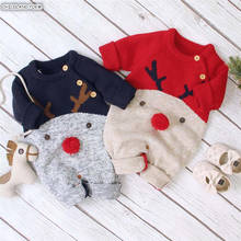 Christmas Baby Romper Reindeer Knitted Baby Clothes Newborn Baby Girl Romper Cotton Baby Jumpsuit Infant Baby Boy Romper Overall 2024 - buy cheap