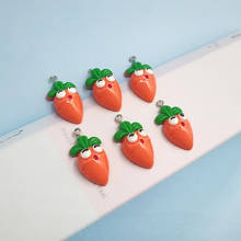 10pcs Kawaii Carrot Resin Charms for Jewelry Making Cute Pendant Handmade Earring DIY Fashion Jewelry Accessories C342 2024 - buy cheap