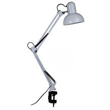 Настольная лампа E27 светодиодный спальня регулируемая настольная лампа поворотный кронштейн прикроватная лампа белое освещение для чтения офисный переключатель зажим светильник для рабочего кабинета 2024 - купить недорого