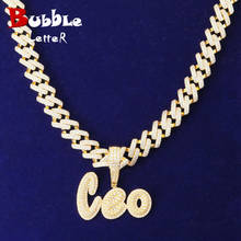 Soild Back Bubble Letters Custom Name Pendants Necklaces Men's Zircon Hip Hop Jewelry 2024 - buy cheap