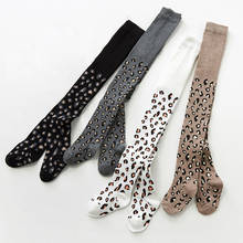 2 Pcs Autumn Girl Tights Winter Leopard-Print Tights Children Pantyhose Stockings Kids Knee High Soft Baby Girl Tights 2-9 Yrs 2024 - buy cheap