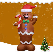 Christmas Inflatable LED Gingerbread Man Cookie with LED Lights Indoor Outdoor Yard Airblown Decoration Fun Xmas Party Display 2024 - buy cheap