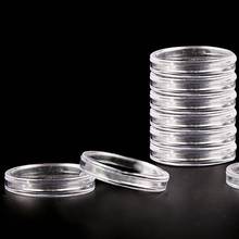 Coins Collect Containers Boxes Transparent Plastic Round Coin Capsules Holders Storage 10Pcs 27mm 2024 - buy cheap