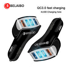 QC 3.0 Fast Car USB Charger 12v Usb Socket In Car Cigarette Adapter Cigarette Lighter Socket Charge 4Usb Adapter 2024 - buy cheap