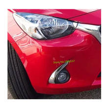 Car Head Front Fog Light Lamp Frame Sticker ABS Chrome Cover Trim Panel 4pcs For Mazda 2 Demio 2015 2016 2017 2018 2019 2024 - buy cheap