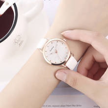 Casual diamond Dial Quartz Women Watch White Leather Ladies Watch Reloj Mujer 2020 Women Day Gift Watches Zegarek Damski 2024 - buy cheap