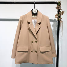 Ladies high-quality office jacket loose Spring and Autumn 2020 temperament ladies blazer Lady's suit with metal buttons 2024 - buy cheap