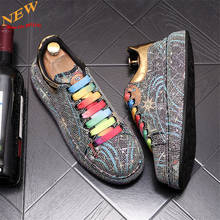 mixed colour Rhinestone Luxury Designer Men Sneakers Hip Hop Platform Casual Shoes Trainers Zapatillas Hombre 2024 - buy cheap